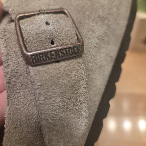 Birkenstock Boston Suede Leather Clogs Taupe Unisex Size EU 39 - Picture 8 of 10